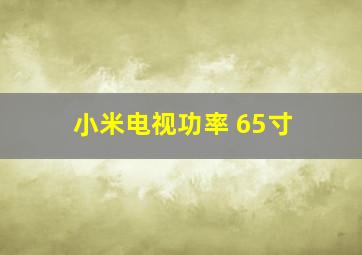 小米电视功率 65寸